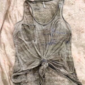 Z Supply Army M Tie-Front Tank Top